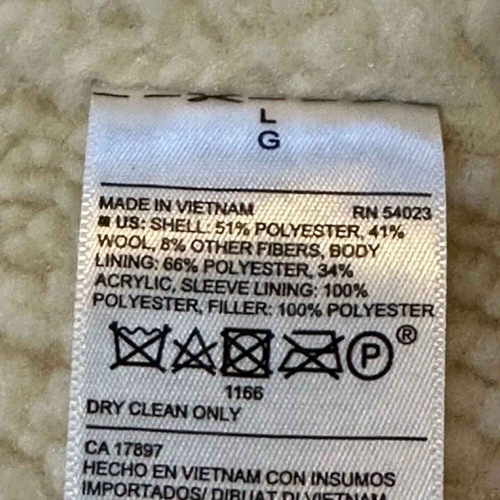 Old Navy Plaid Sherpa-Lined Jacket Red Black White | Men Size Large - Picture 10 of 12